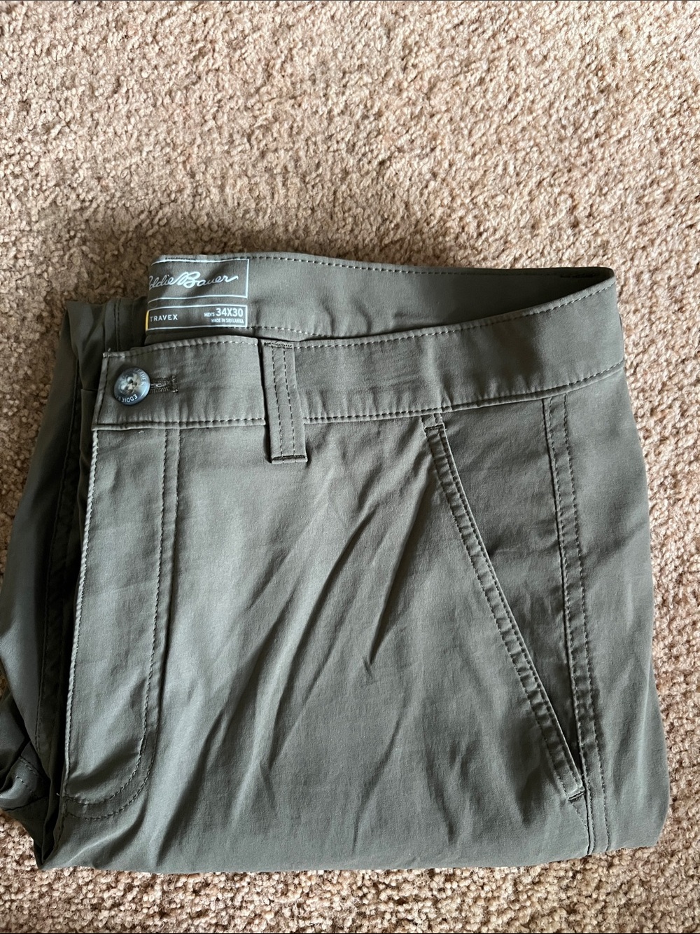 Eddie Bauer Olive Green Chinos